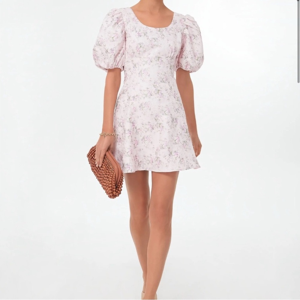 light pink Puff Sleeve Mini dress